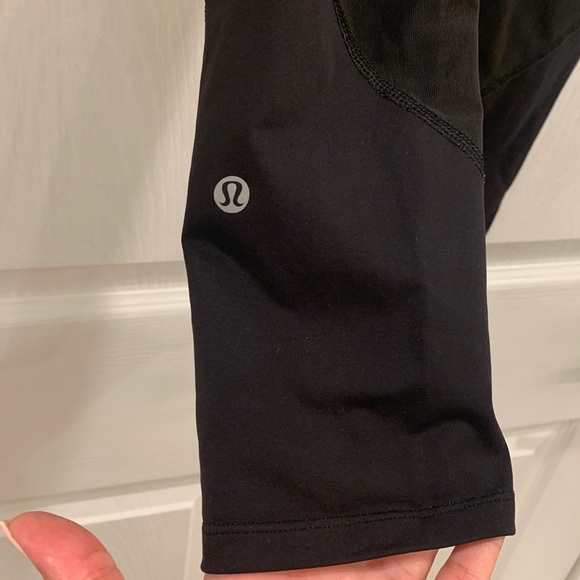 Lululemon High Rise Mesh Crop Black Leggings - Picture 9 of 16